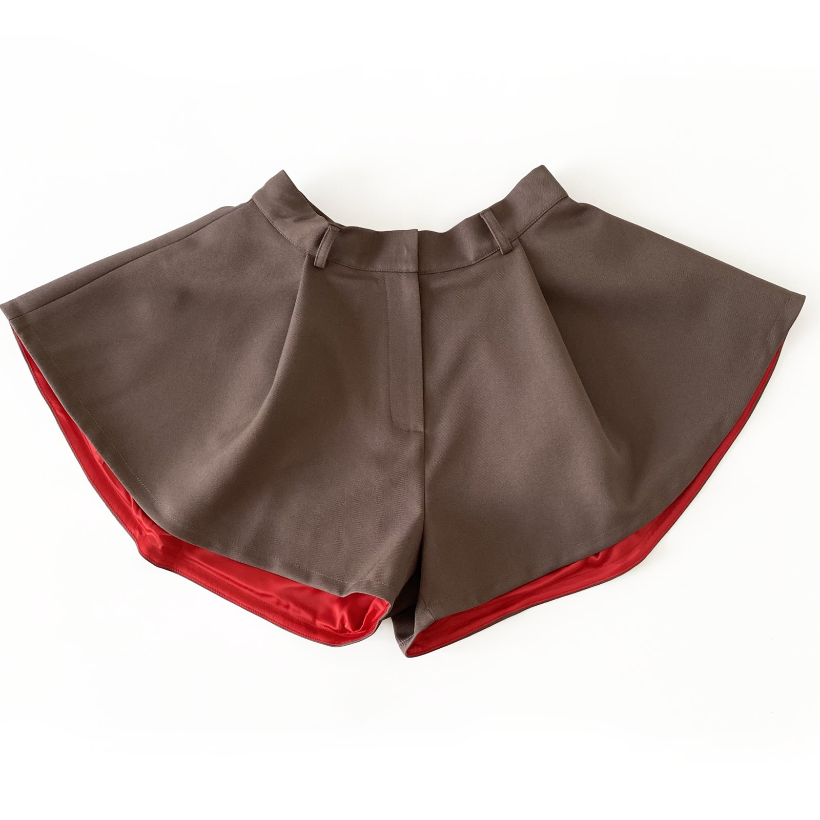 Shorts with red linen LYLILI.love - broun